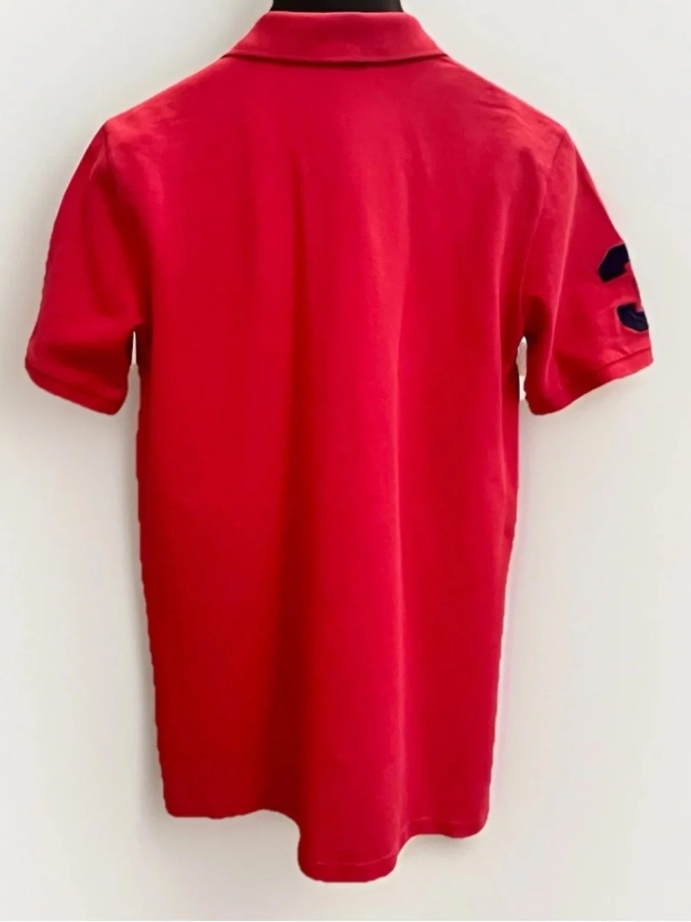 Ralph Lauren Boys Red Big Blue Pony Polo Shirt SZ XL 18-20